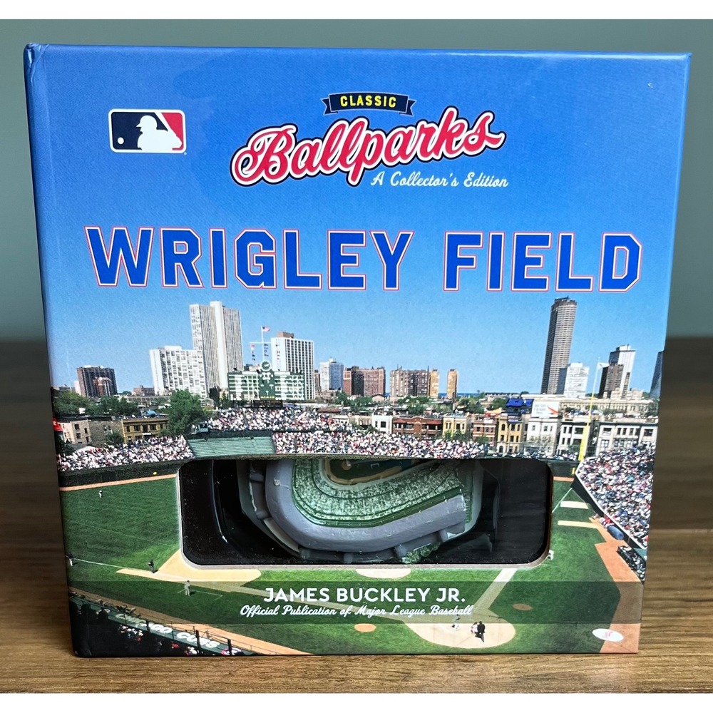 MLB Classic Ballparks Wrigley Field Collectors Edition Book and Stadium Model